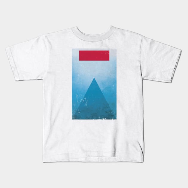 Minimalist Jaws Kids T-Shirt by DinoMike